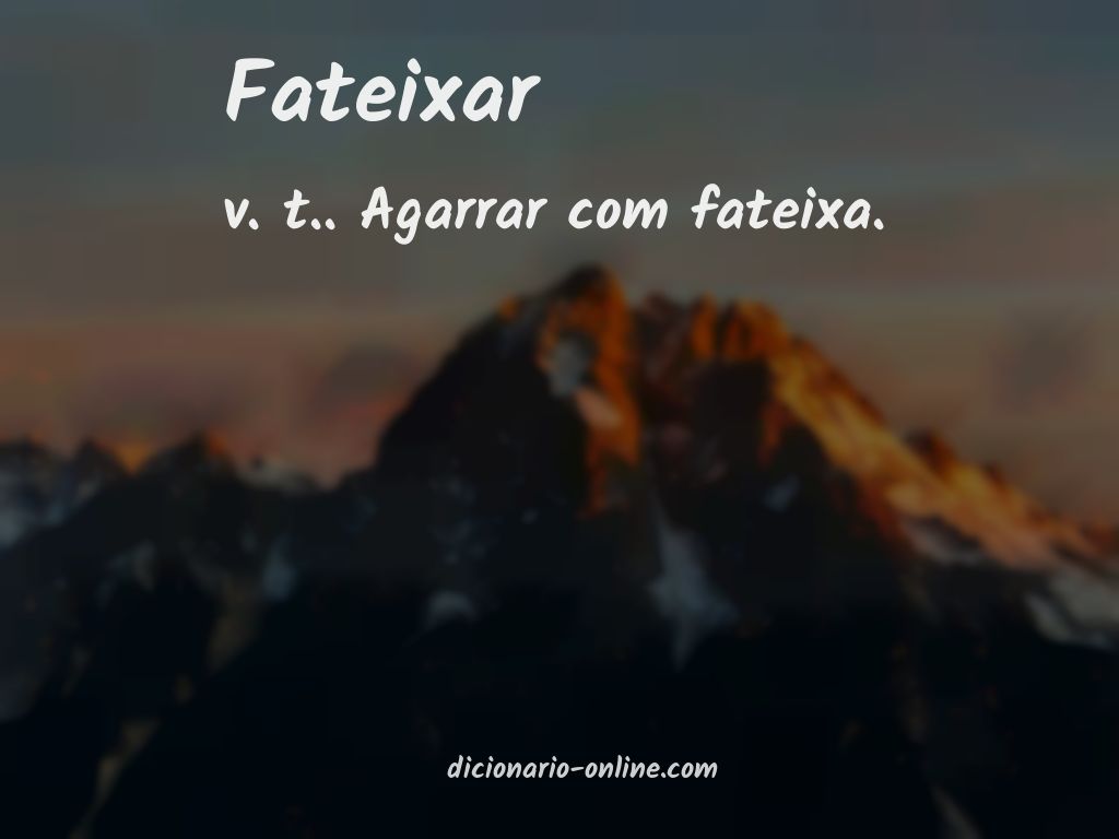 Significado de fateixar