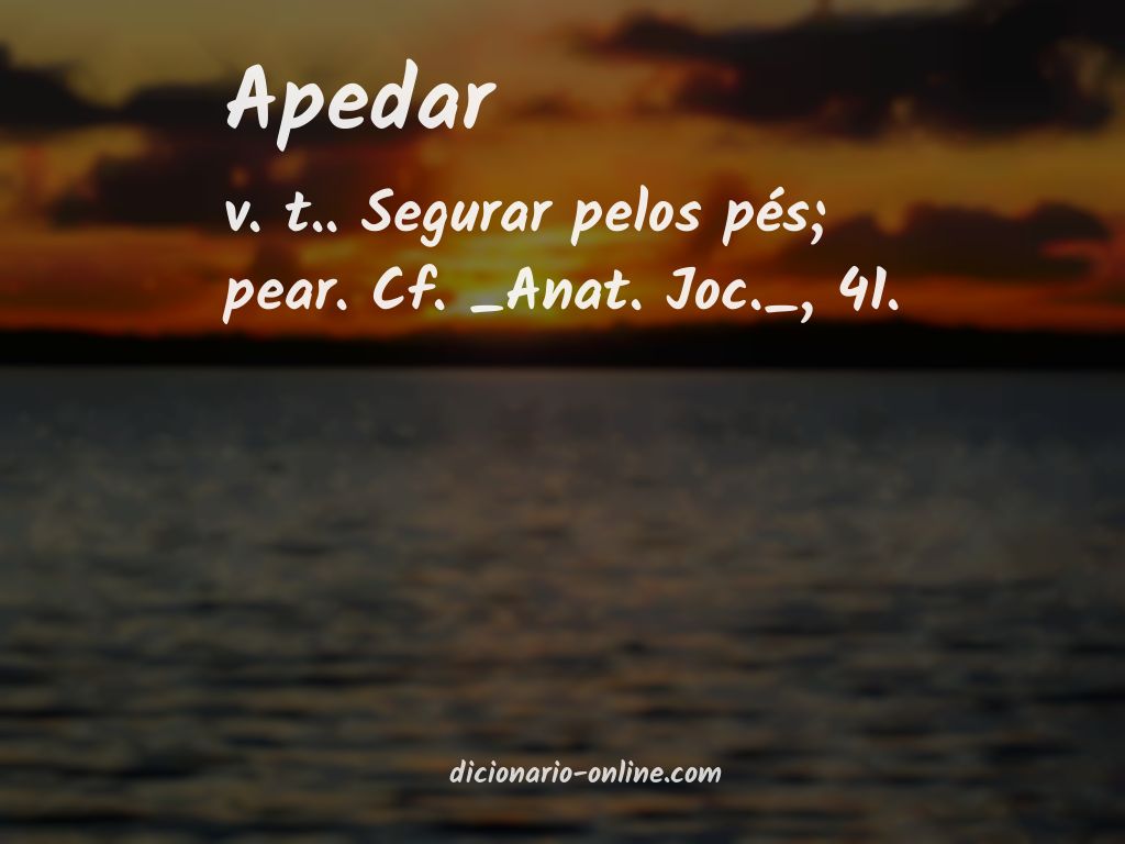 Significado de apedar