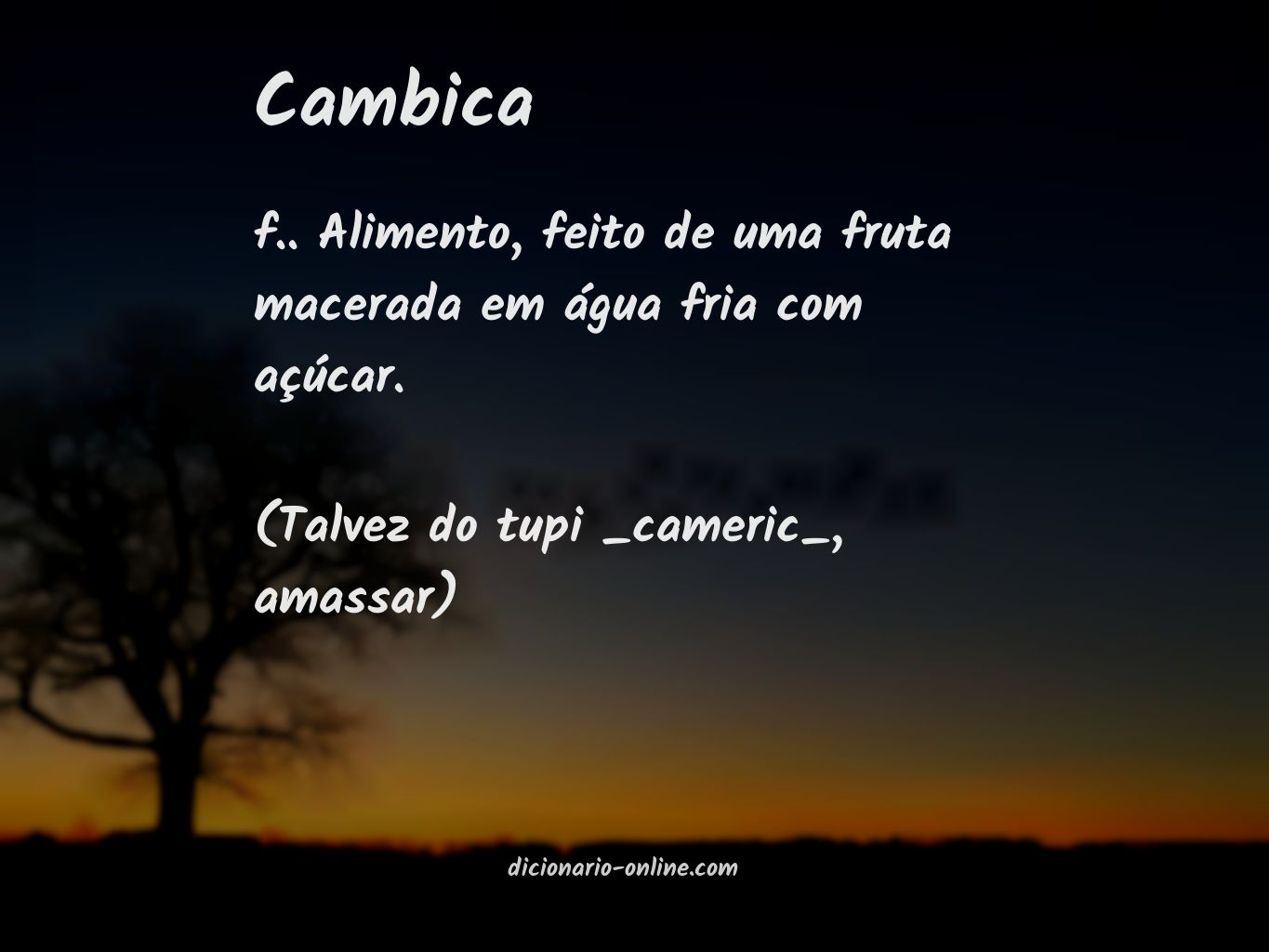 Significado de cambica