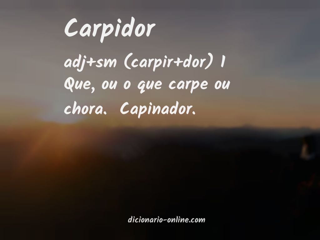 Significado de carpidor