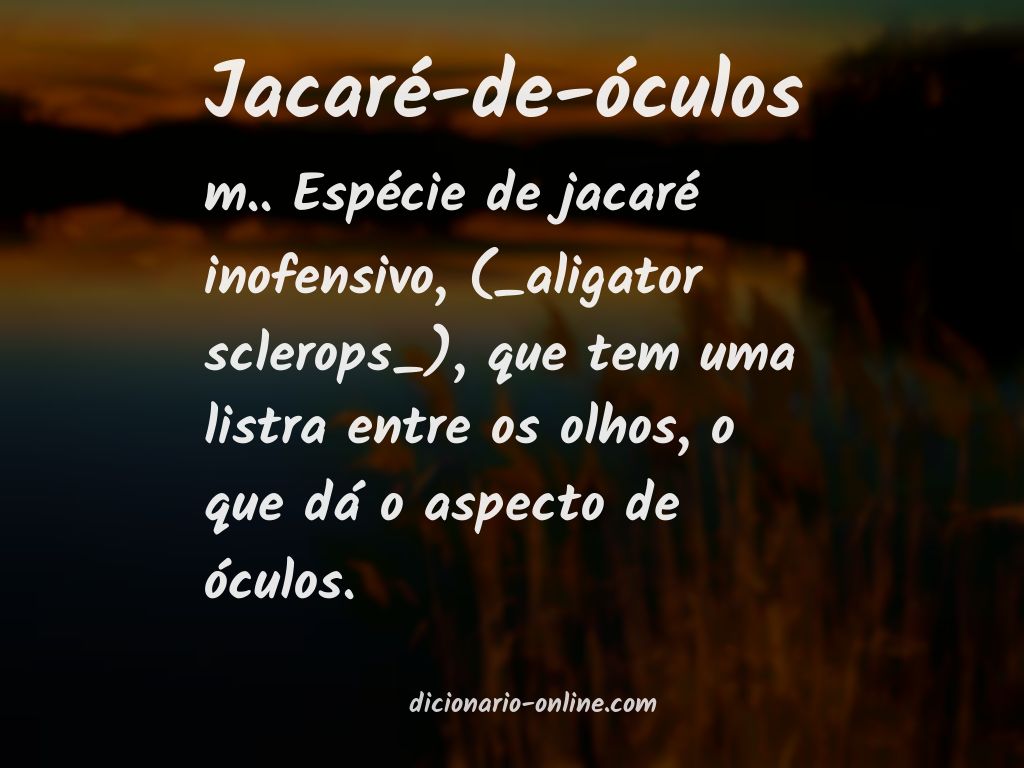 Significado de jacaré-de-óculos