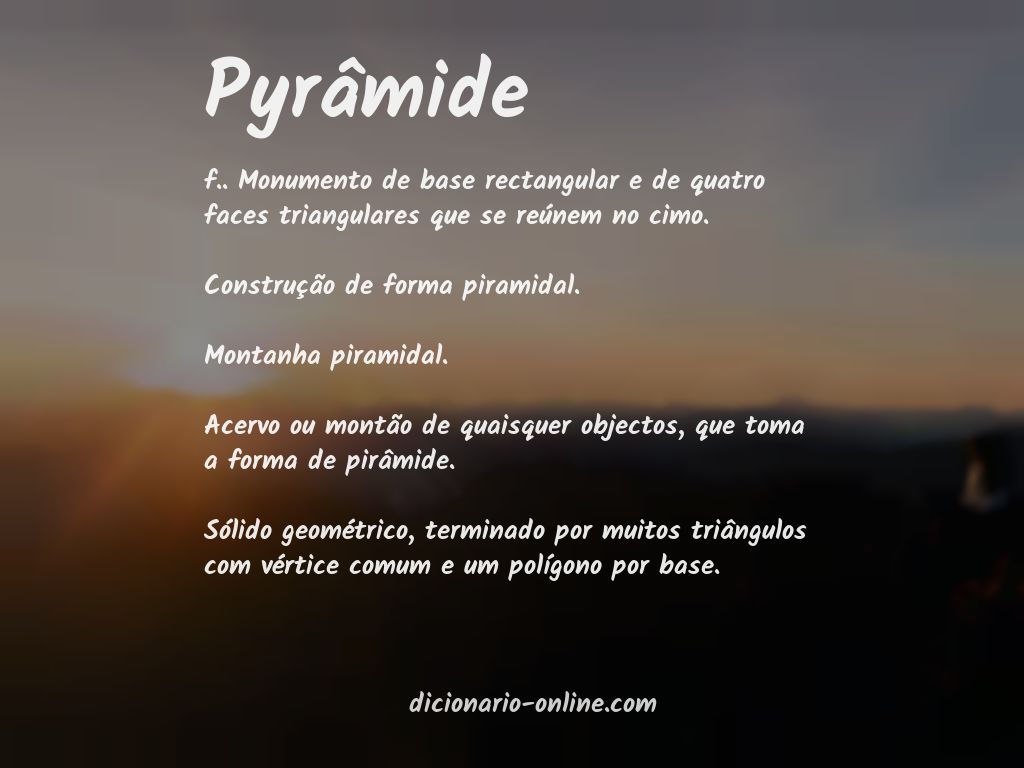 Significado de pyrâmide
