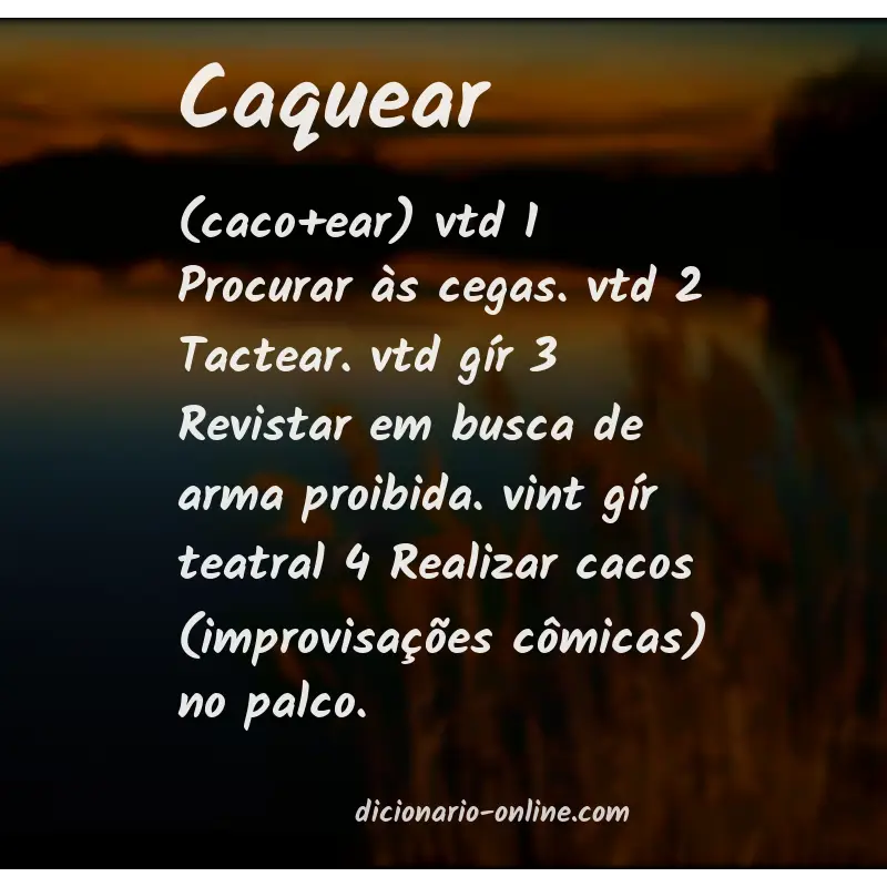 Significado de caquear