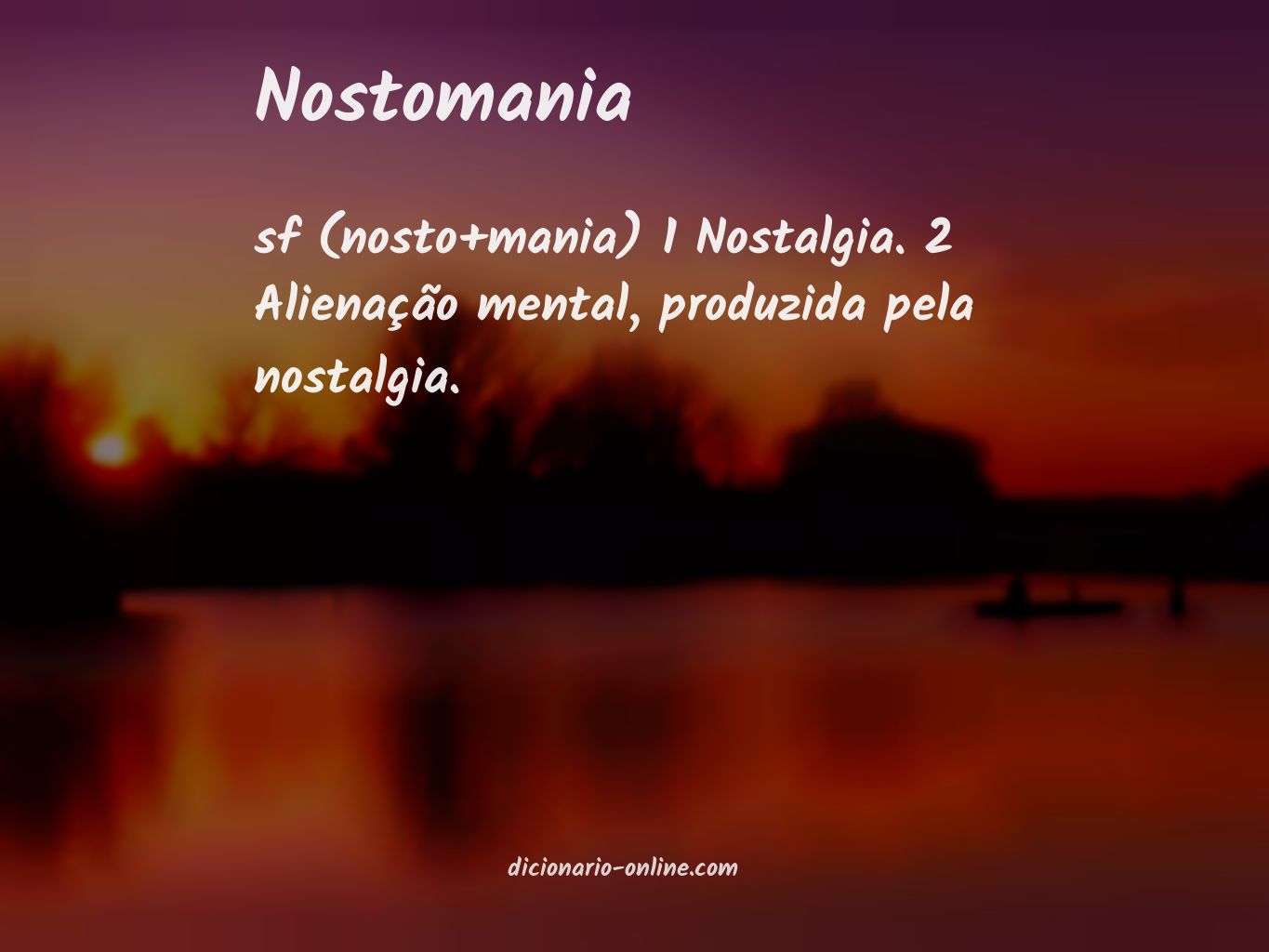 Significado de nostomania