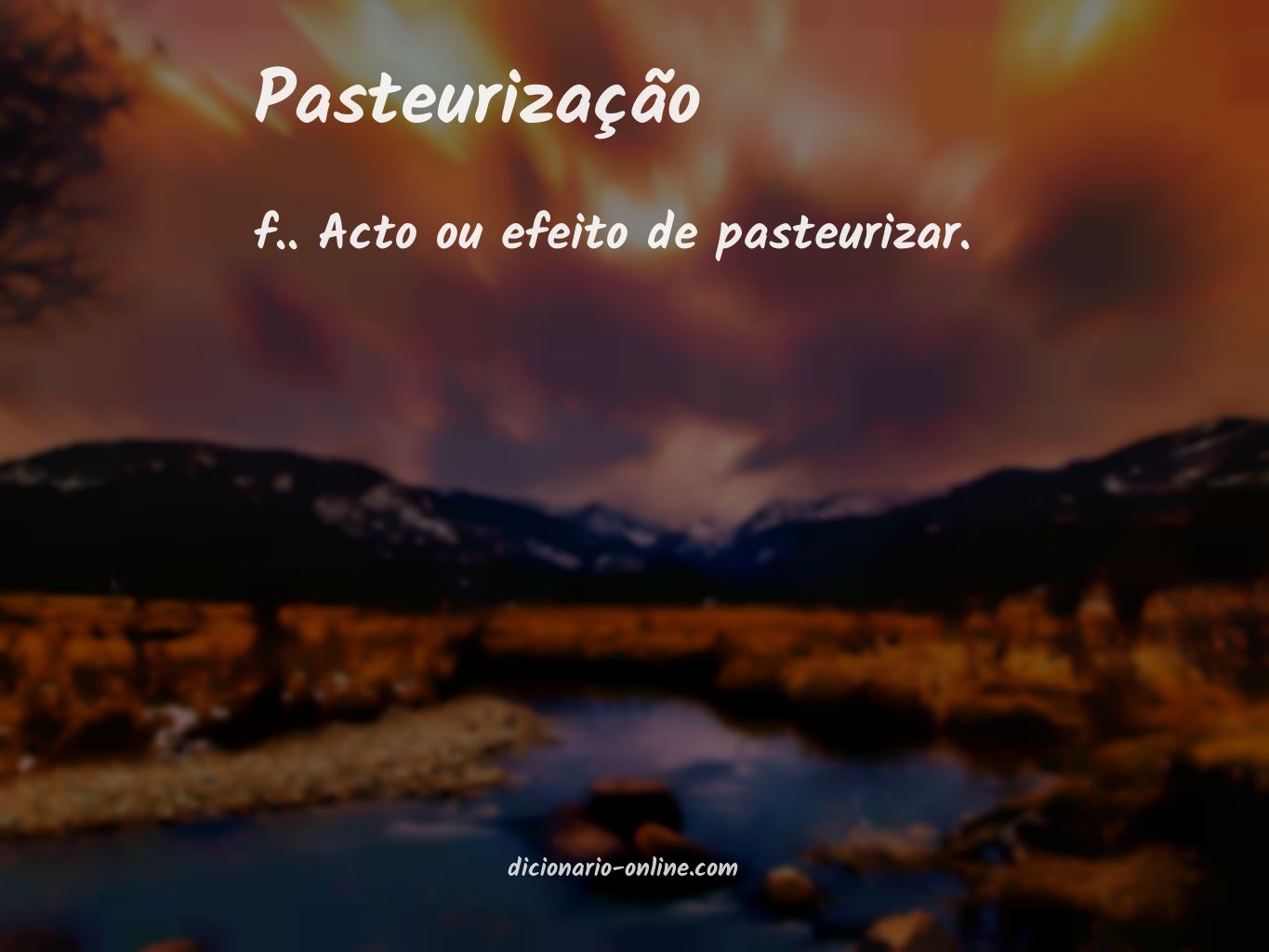 Significado de pasteurização