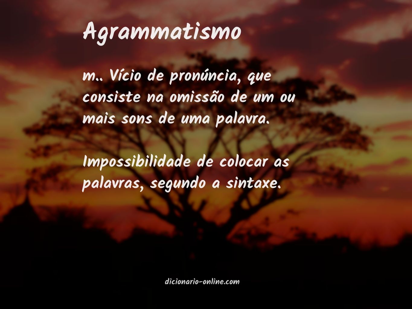 Significado de agrammatismo