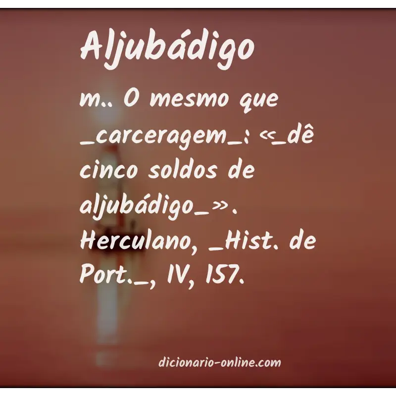 Significado de aljubádigo