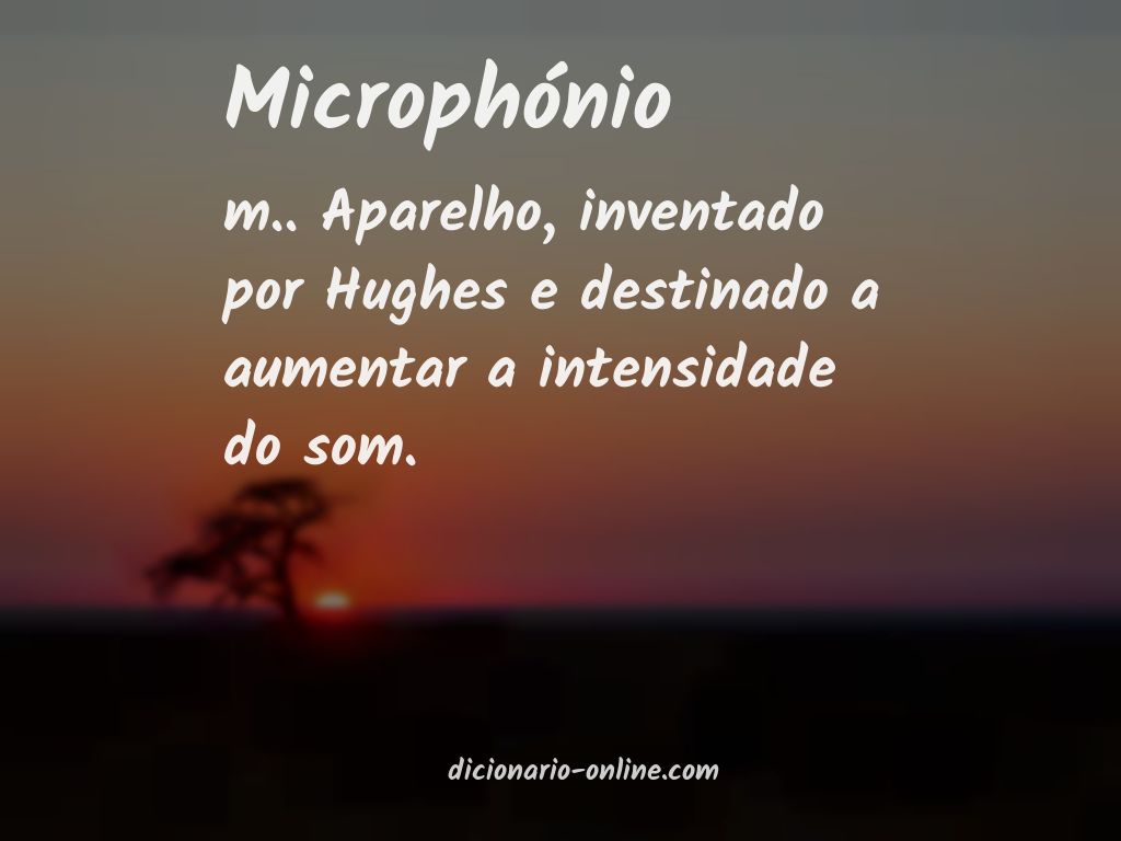 Significado de microphónio