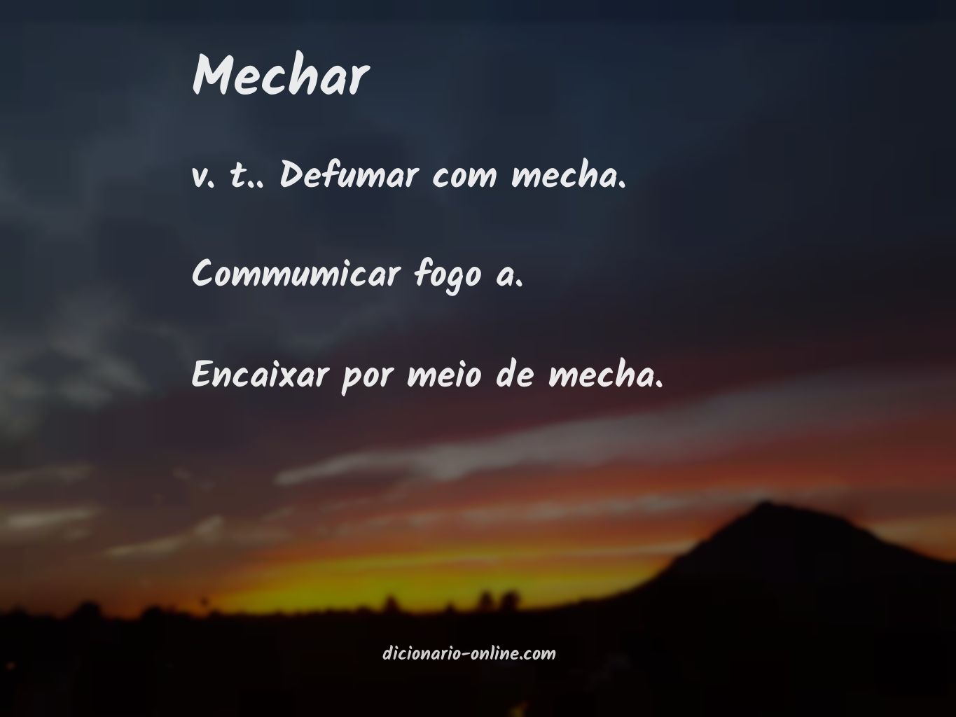 Significado de mechar