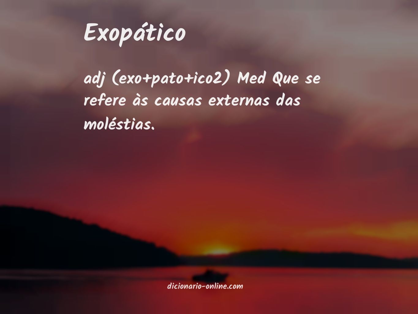 Significado de exopático