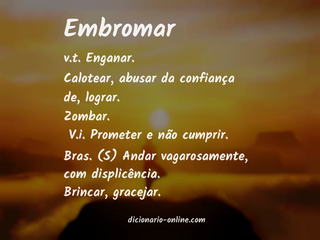 Significado de embromar