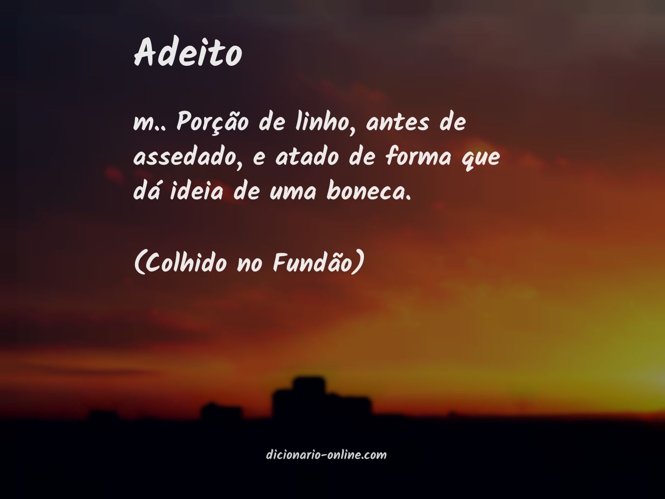 Significado de adeito