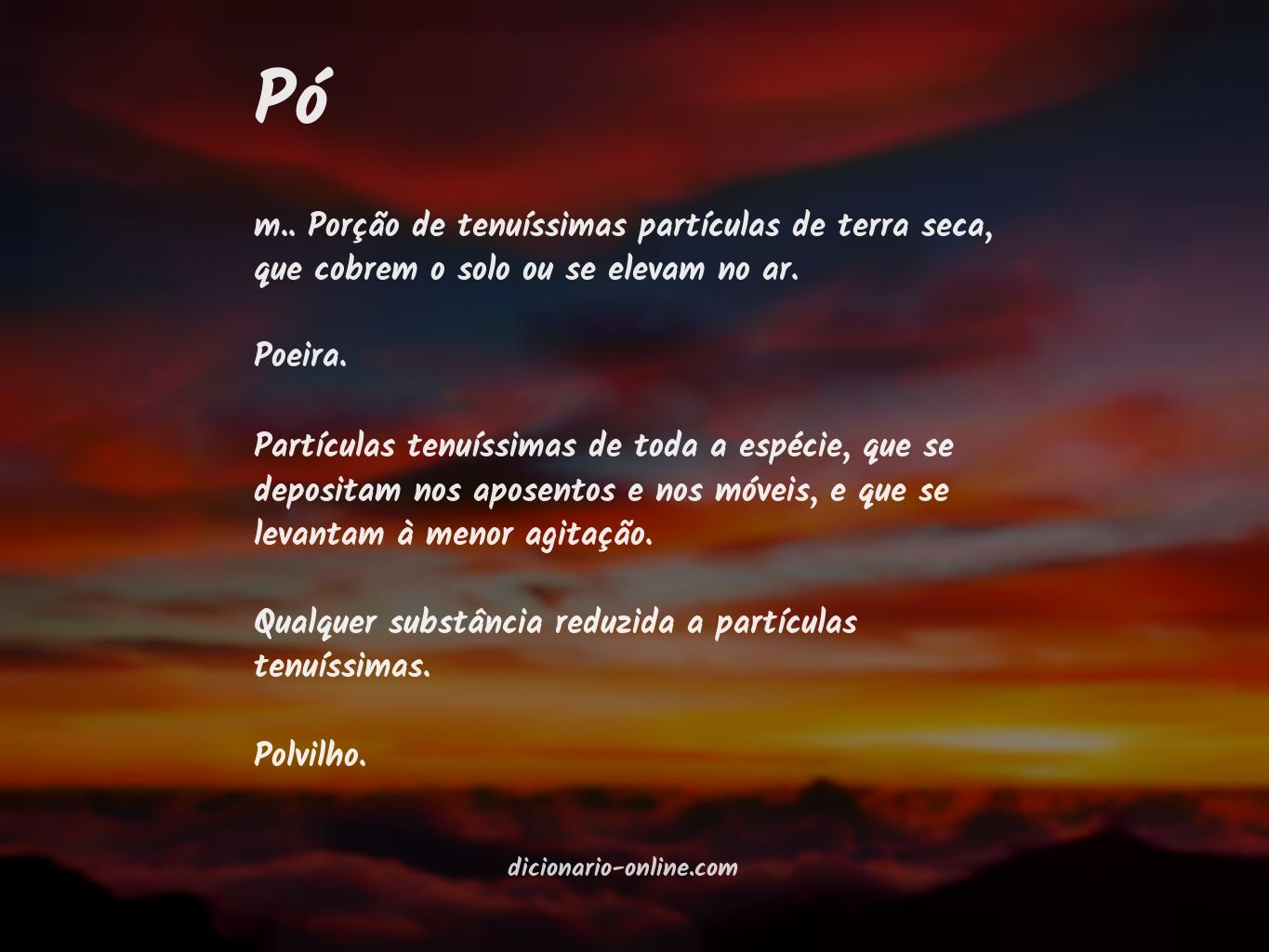 Significado de pó