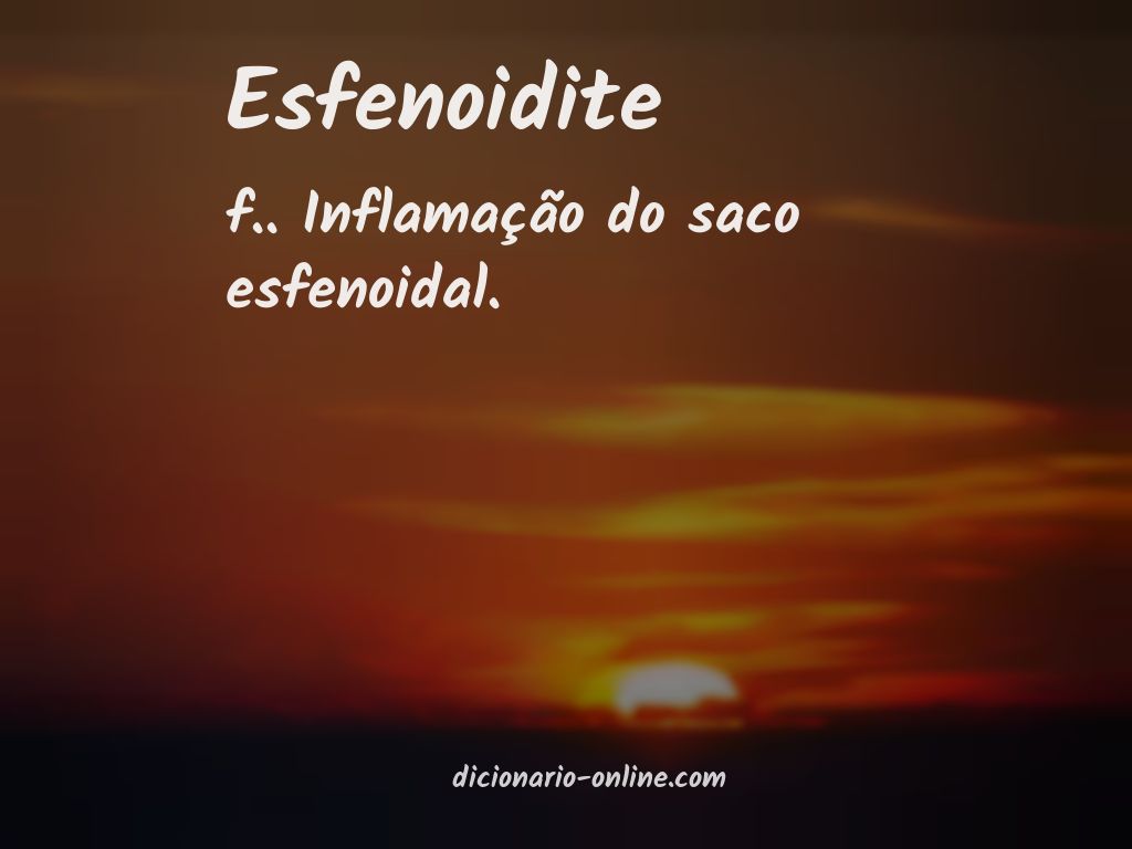 Significado de esfenoidite