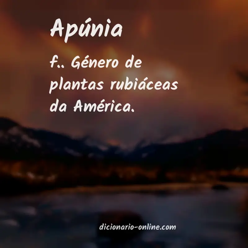 Significado de apúnia