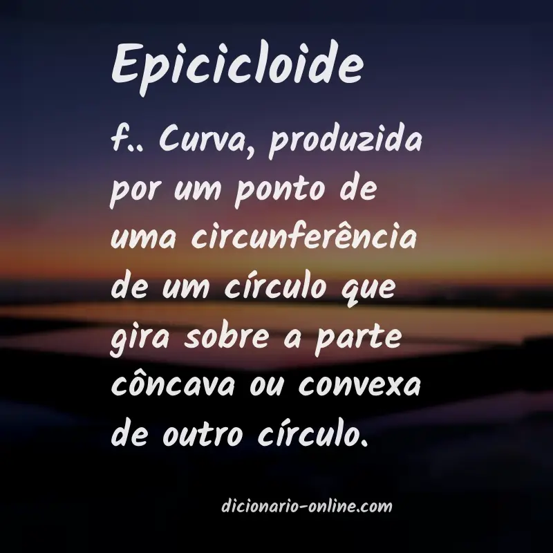 Significado de epicicloide
