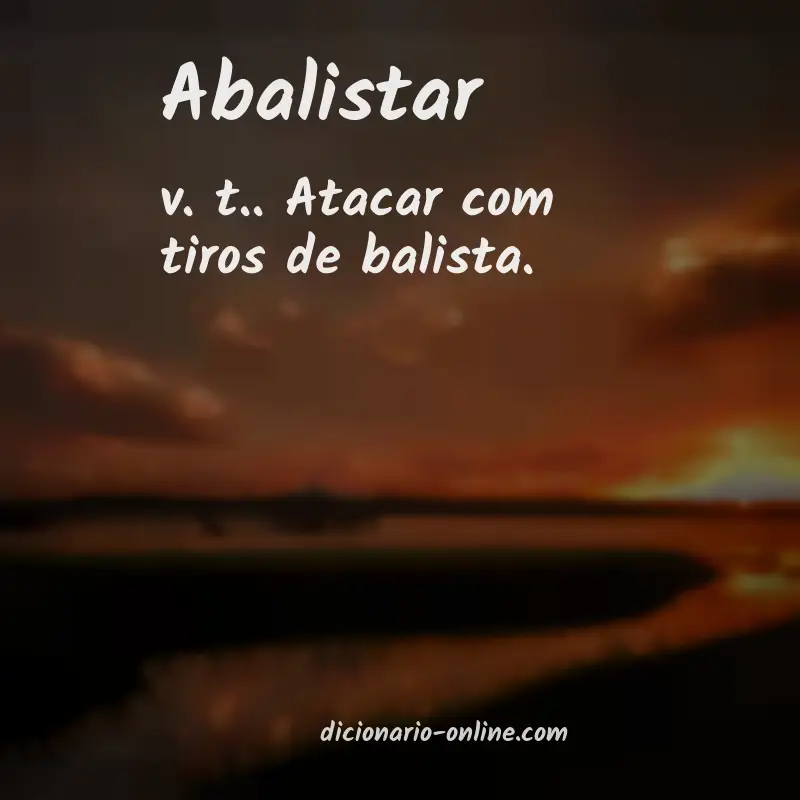Significado de abalistar