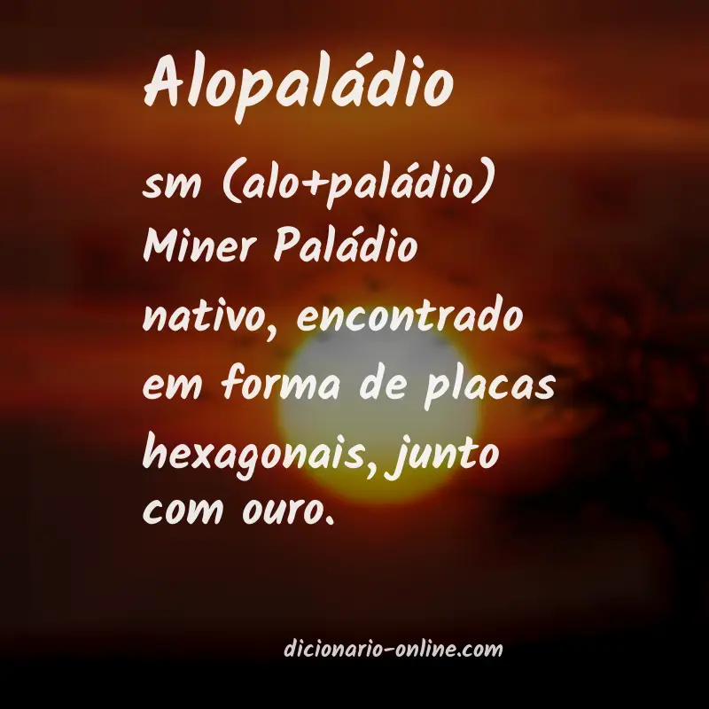 Significado de alopaládio