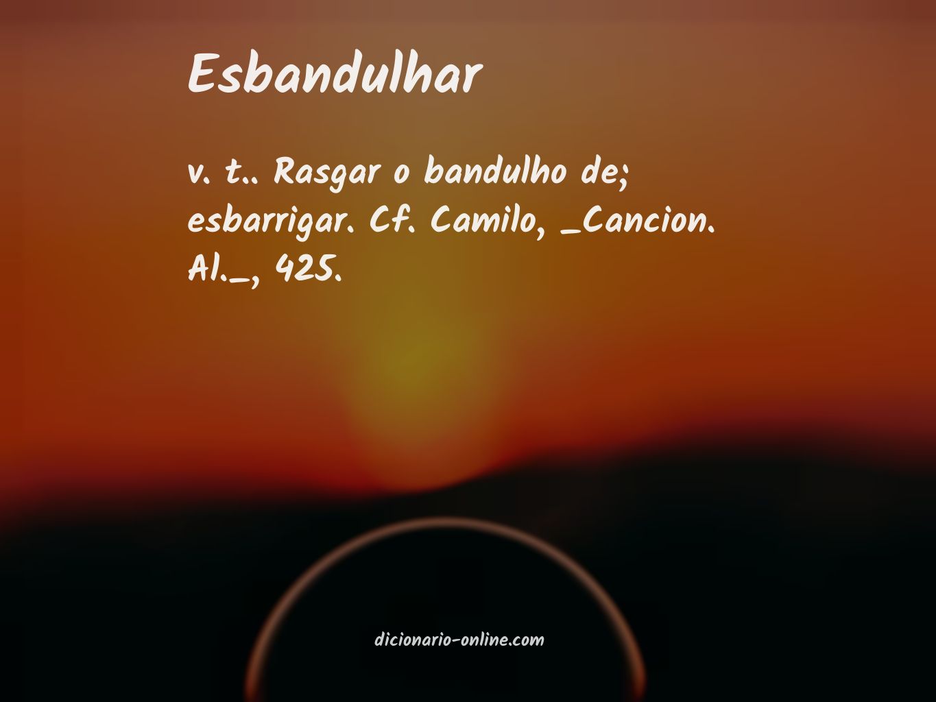 Significado de esbandulhar