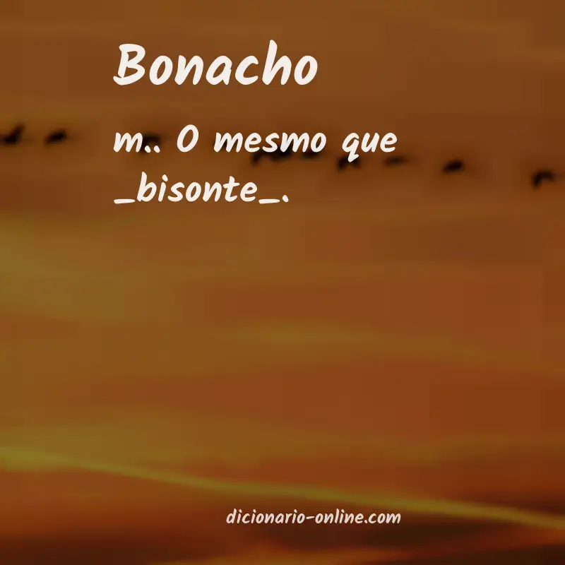 Significado de bonacho