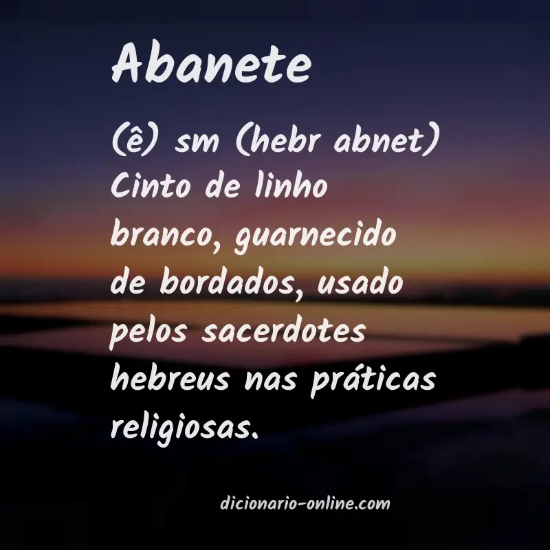Significado de abanete