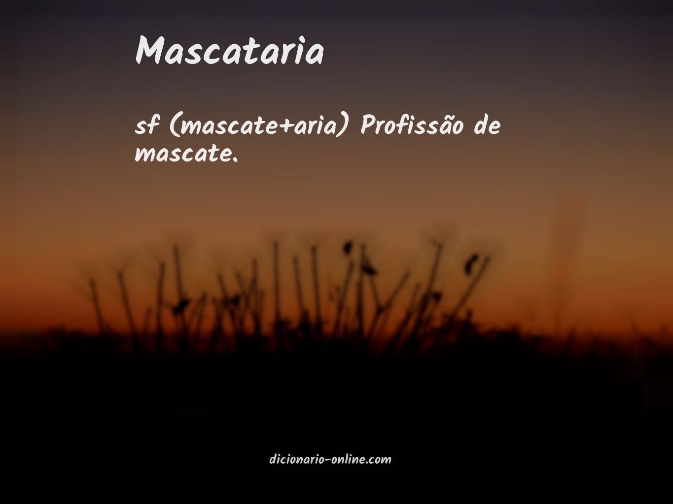 Significado de mascataria