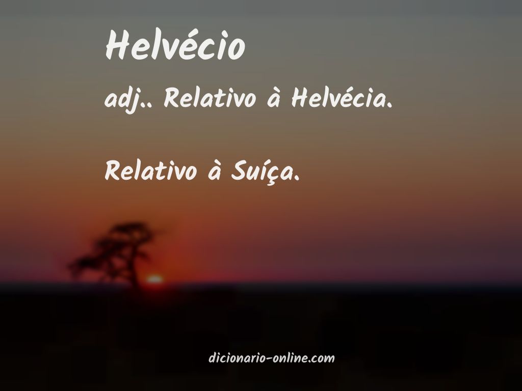 Significado de helvécio