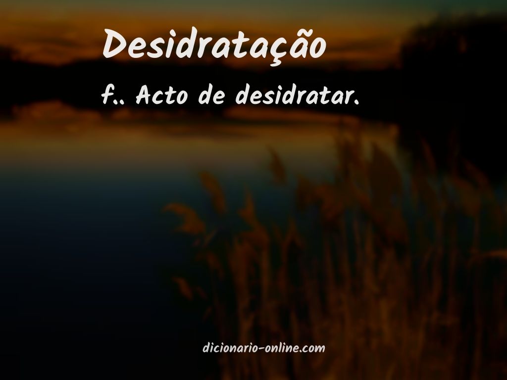 Significado de desidratação