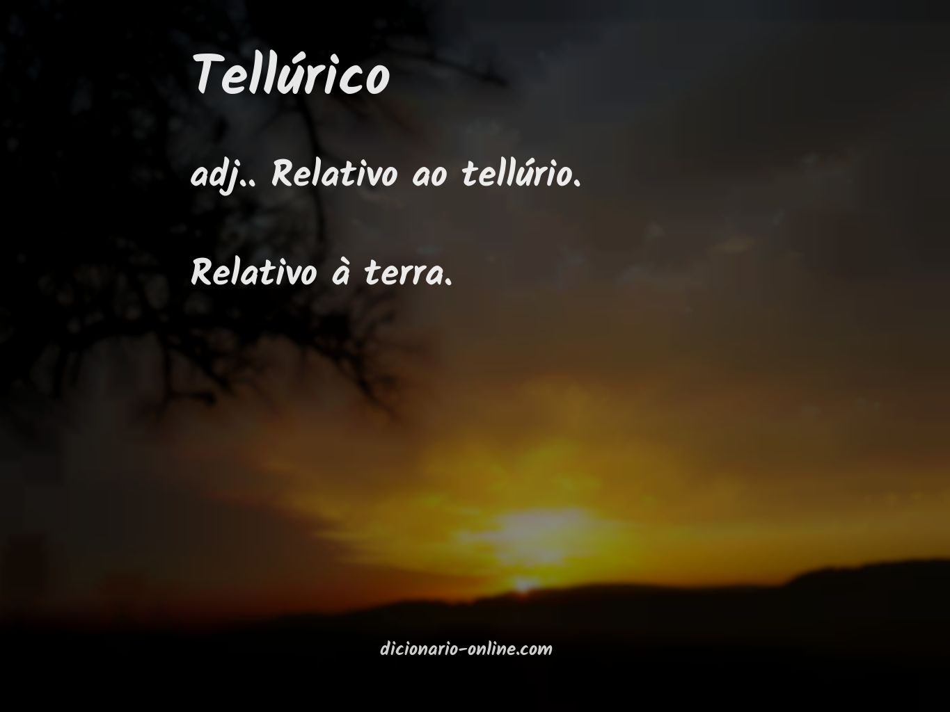 Significado de tellúrico