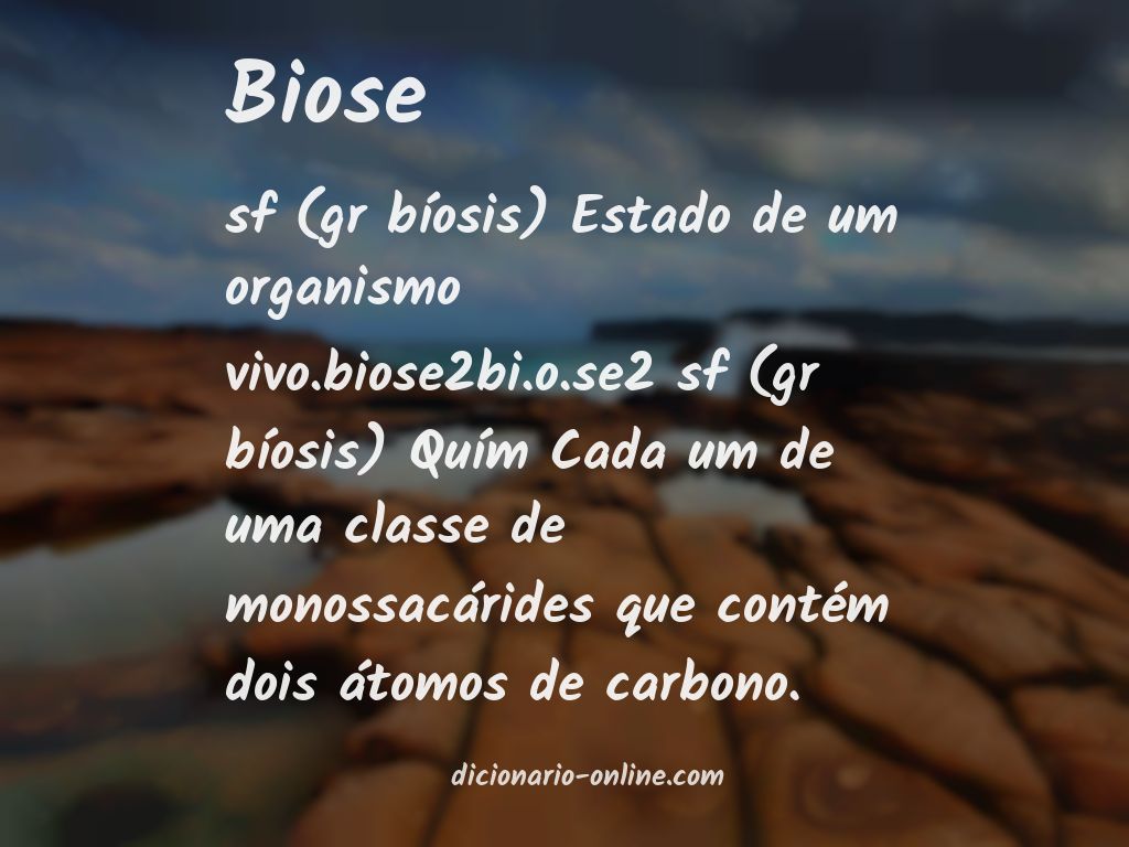 Significado de biose