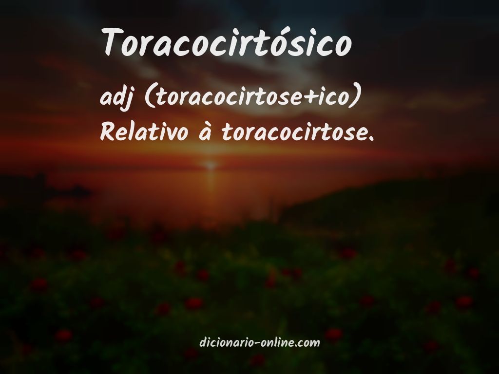 Significado de toracocirtósico