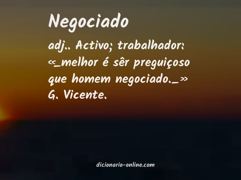 Significado de negociado