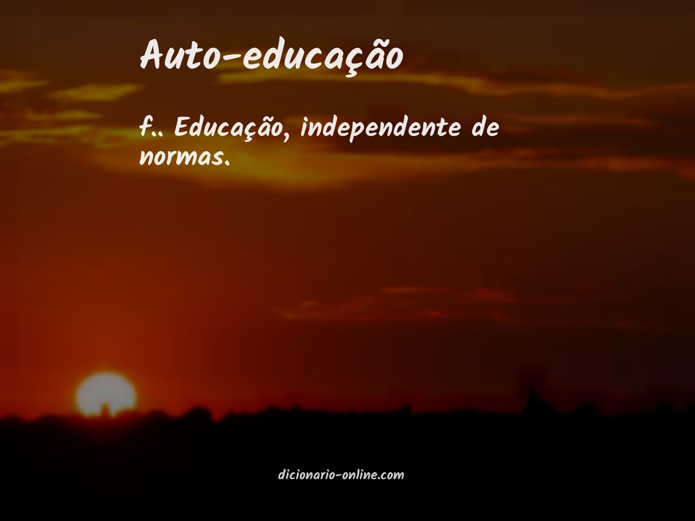 Significado de auto-educação