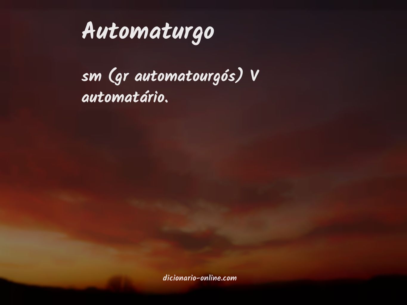 Significado de automaturgo