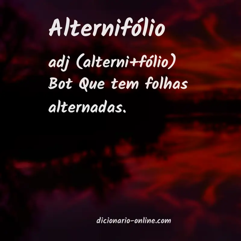 Significado de alternifólio