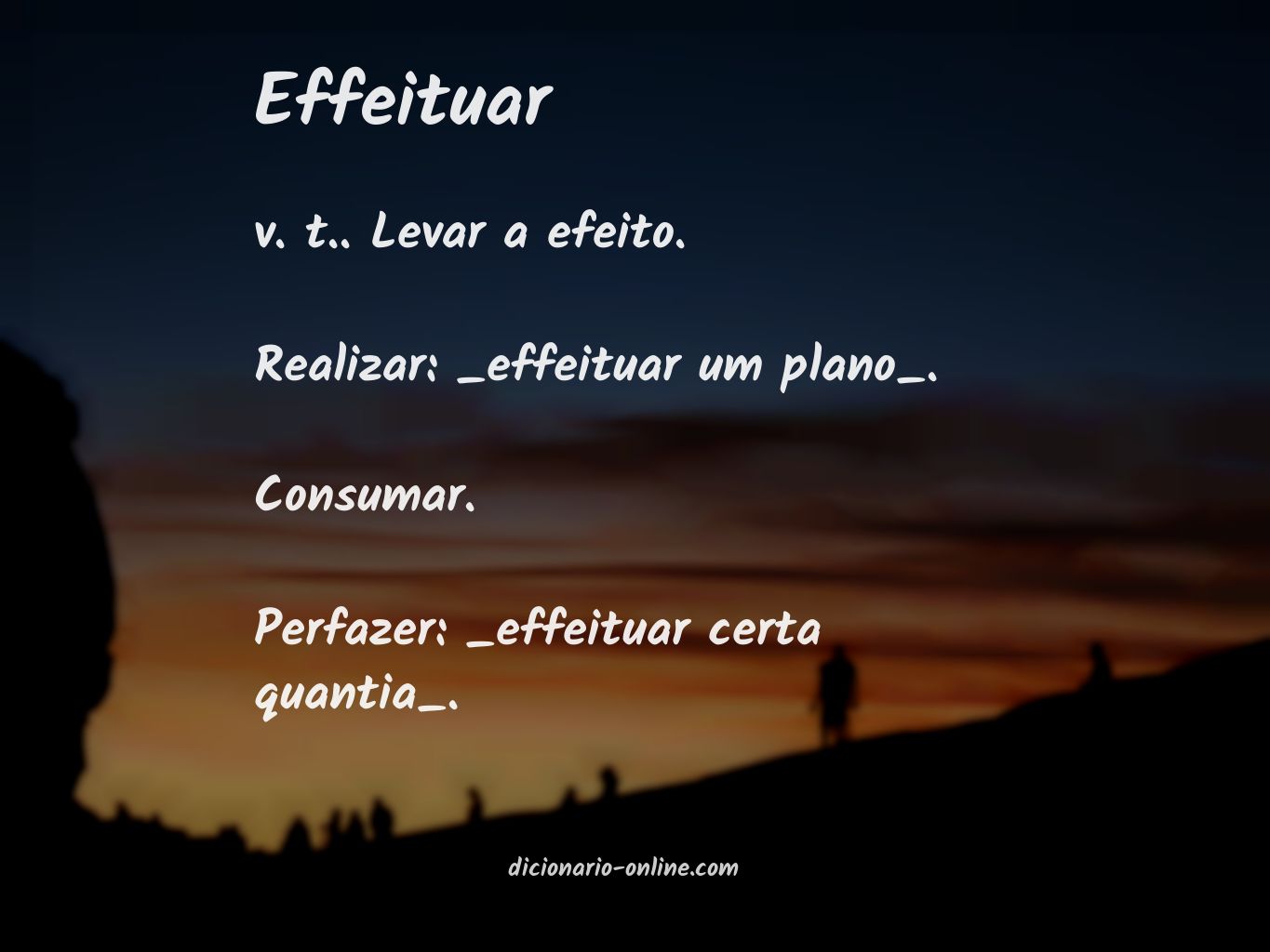 Significado de effeituar