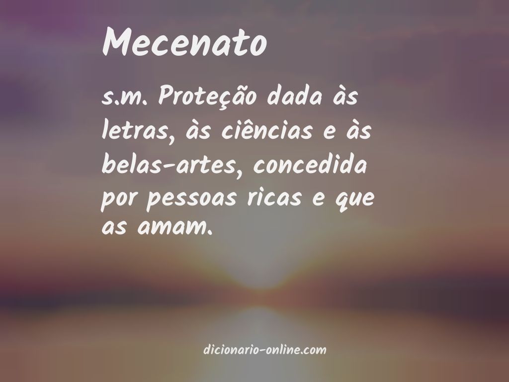 Significado de mecenato