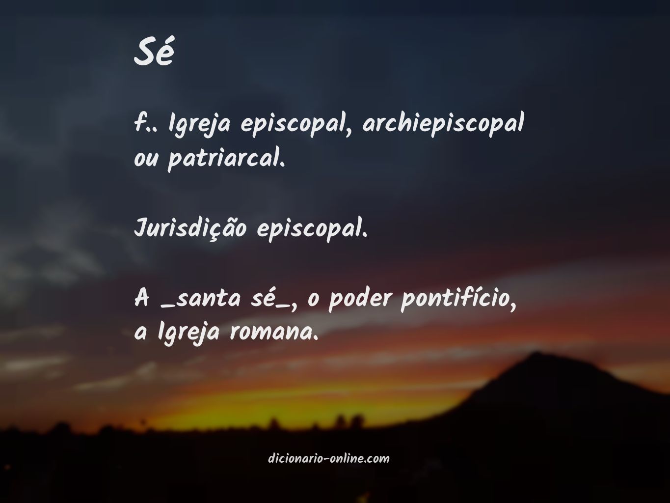 Significado de sé