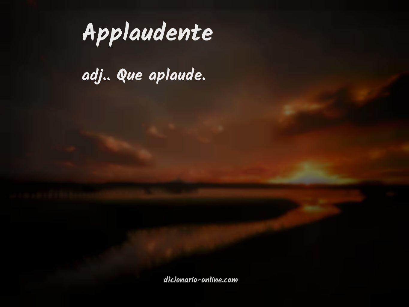 Significado de applaudente