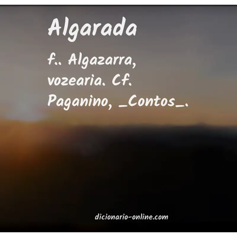 Significado de algarada