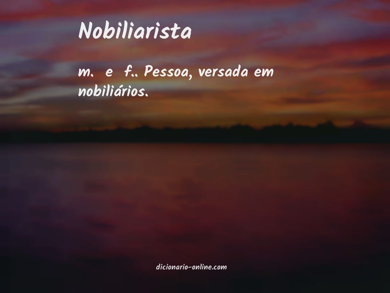 Significado de nobiliarista