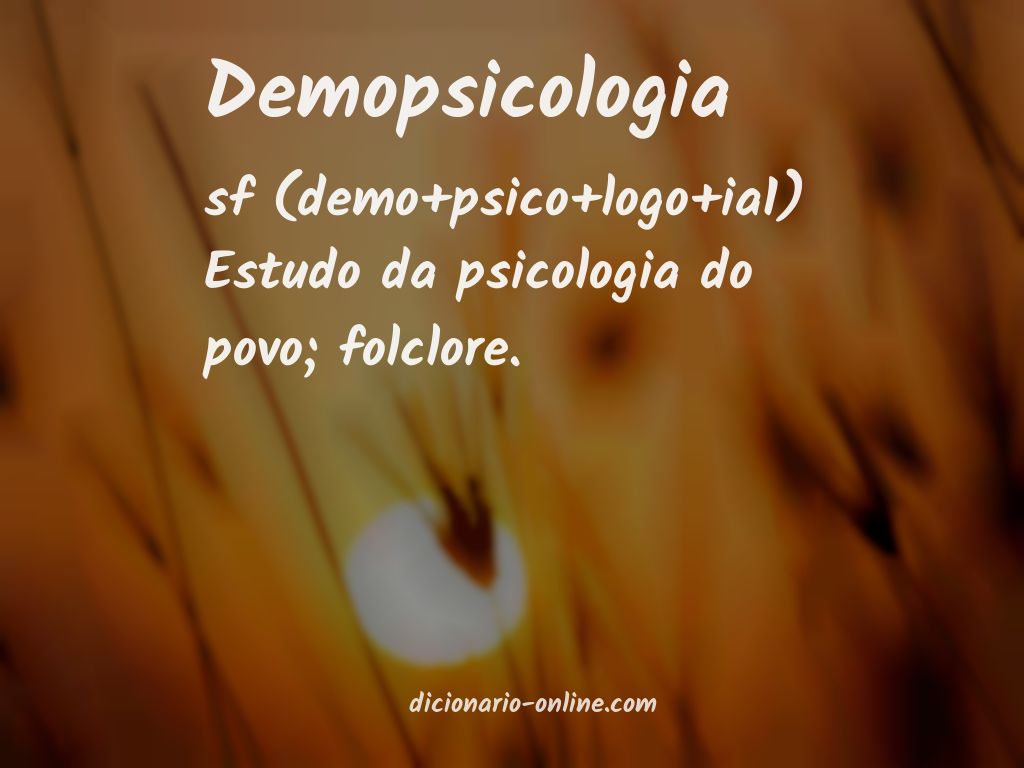 Significado de demopsicologia