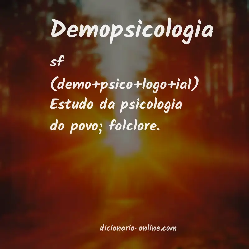 Significado de demopsicologia
