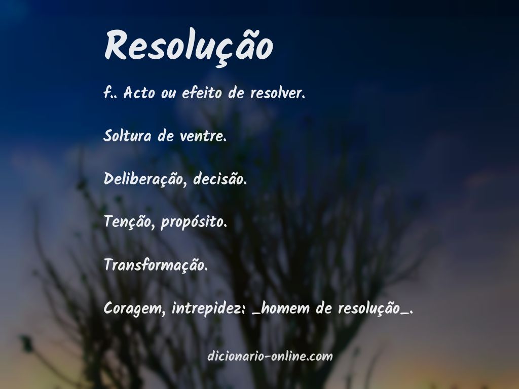 Significado de resolução