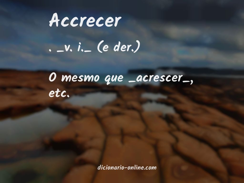 Significado de accrecer