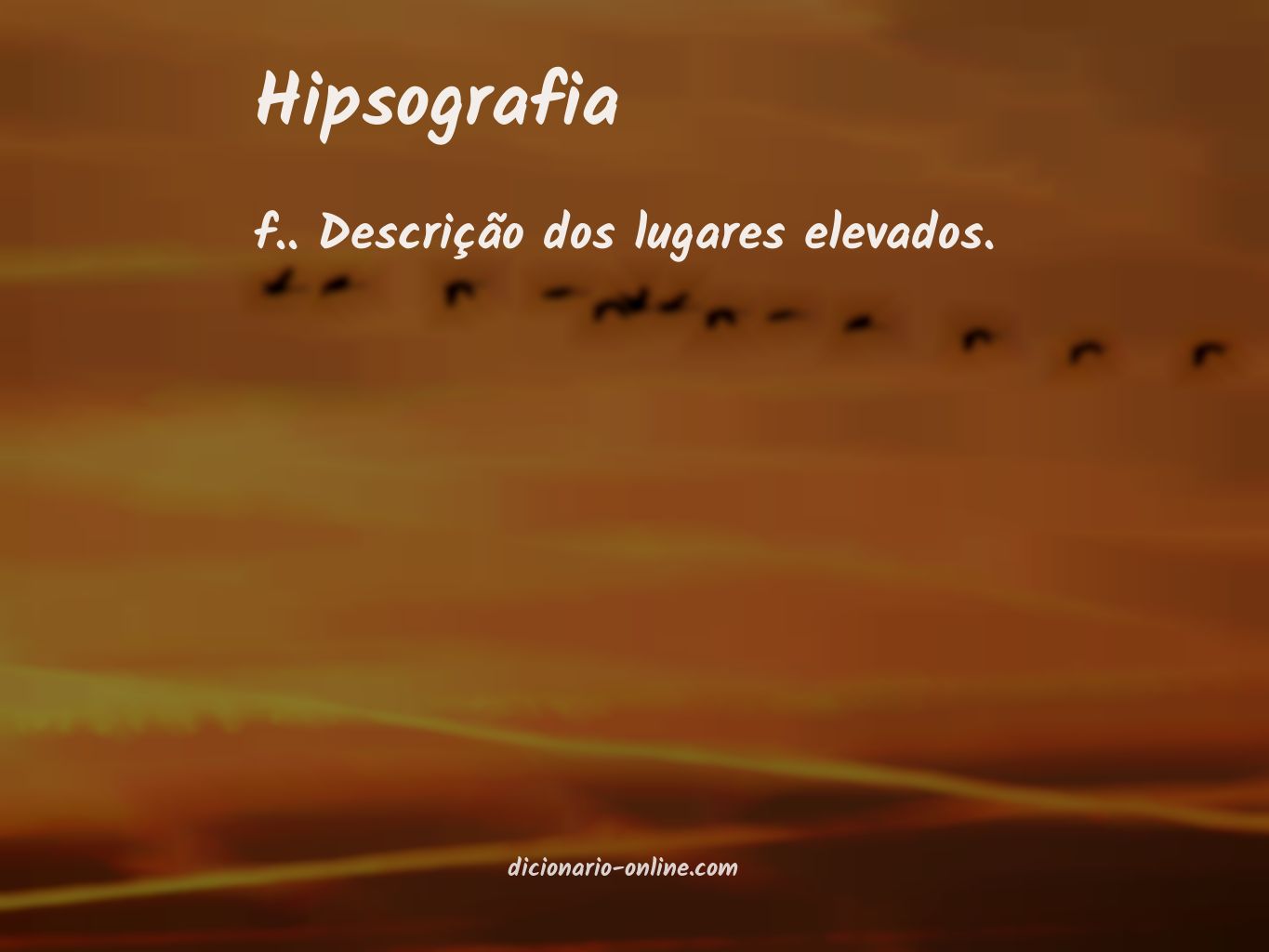 Significado de hipsografia