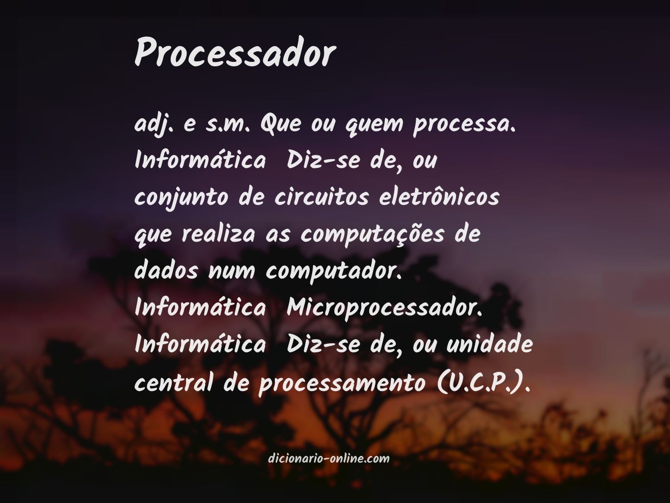 Significado de processador