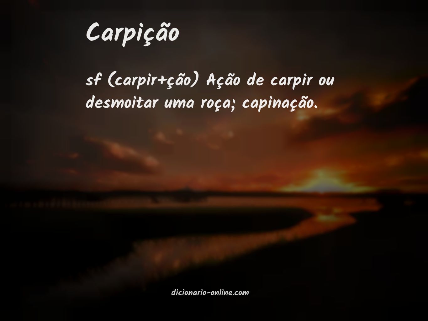 Significado de carpição