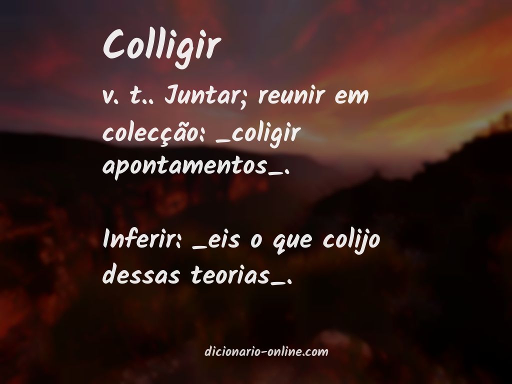 Significado de colligir