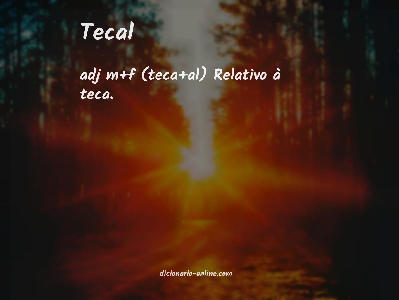 Significado de tecal